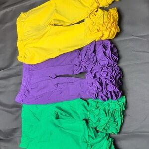 Icing Leggings Baby Toddler Girls | Soft Stretch Ruffle Leggings-Mardi Gras